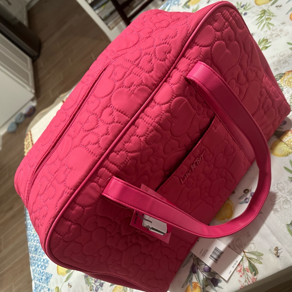 Betty Johnson Pink Quilted Women's Duffle Bag